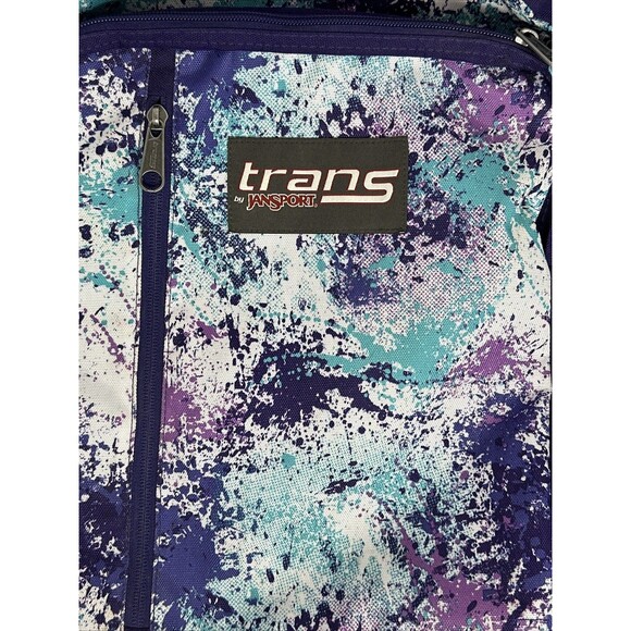 Trans By JanSport Tie Dizzle 17" Backpack Laptop Sleeve 4 Zippered Compartments - Picture 5 of 6